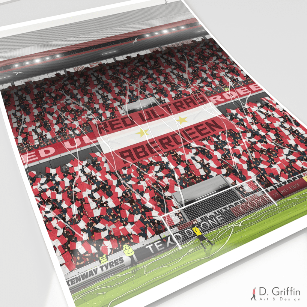 Aberdeen - Red Ultras Print - DGriffin Art & Design