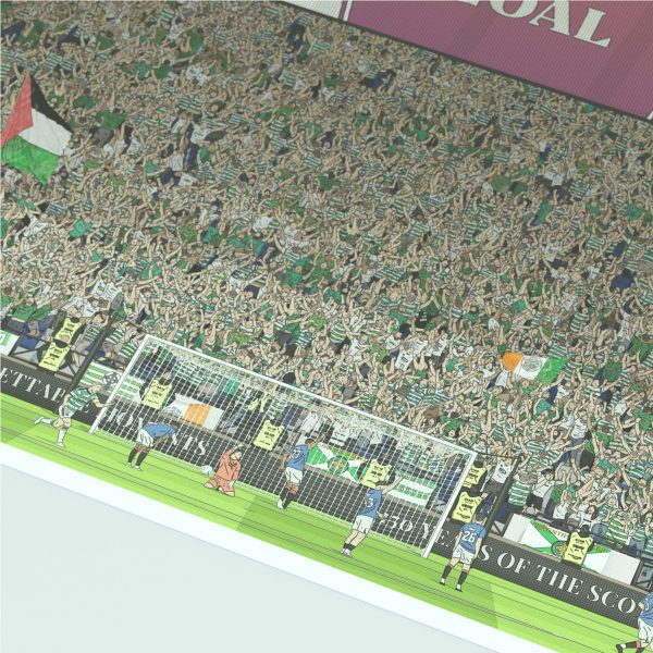 Celtic 2024 Scottish Cup final illustrated print