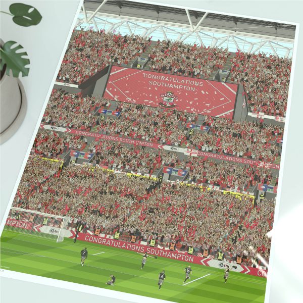 Southampton 2024 Play offs illustrated print