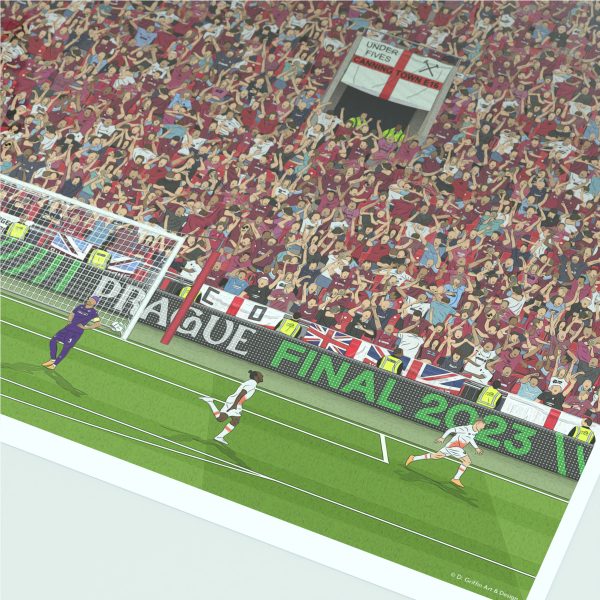West Ham United 2023 Europa Conference Final illustrated print